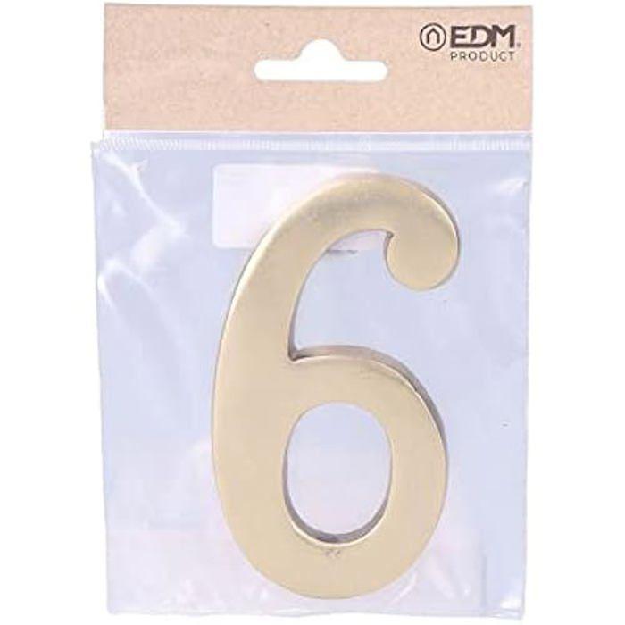 Numéro 6 laiton poli 10 cm fixation invisible