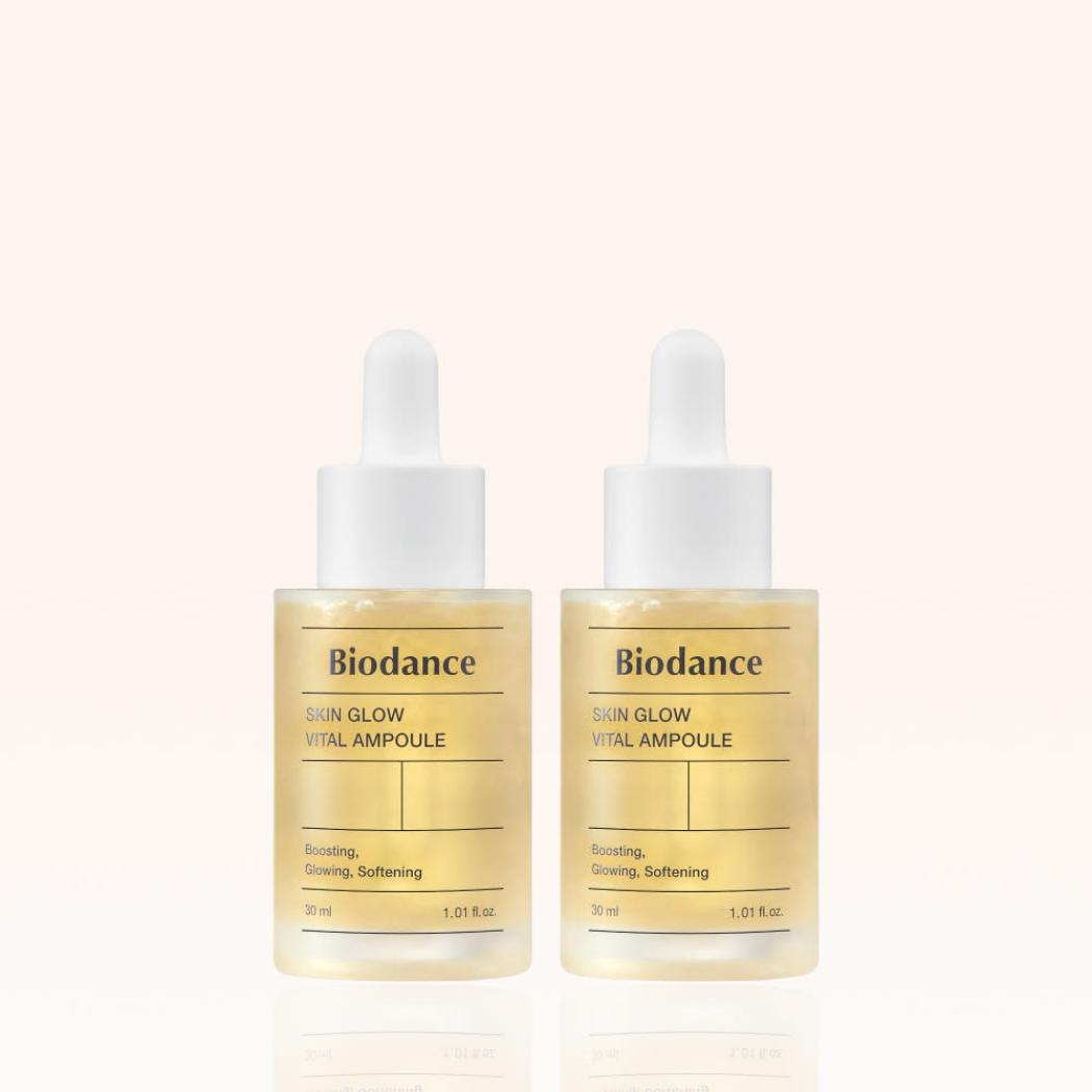 BIODANCE Skin Glow Vital Ampoule Feuchtigkeitsspendendes strahlende Steigerndes Serum 30ml 2 Packs (30ml × 2)