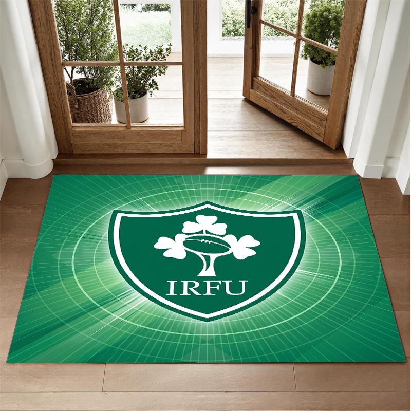 Irland Rugby Design Kristall Samt Teppich Weiche Dekorative Matte für Schlafzimmer Eingang