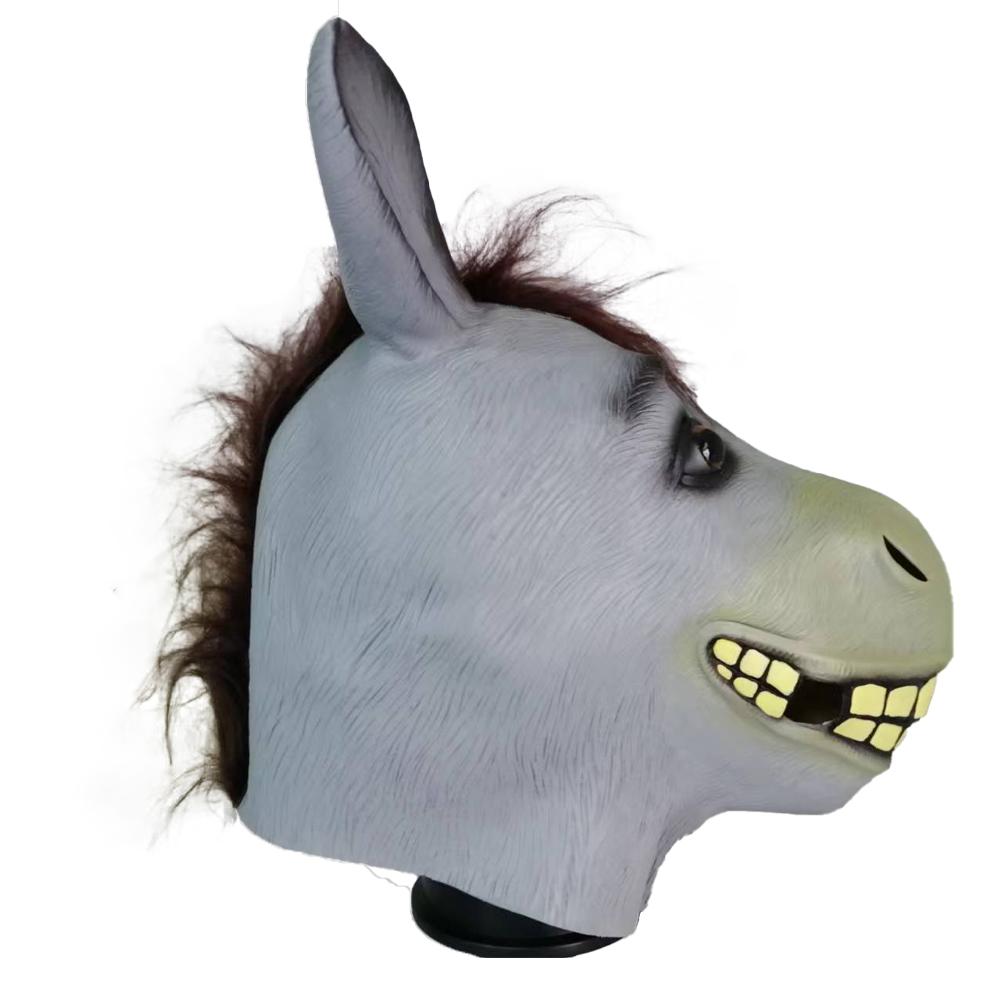 Shrek Donkey Latex Mask Halloween Party Adult Novelty Cosplay Accessories