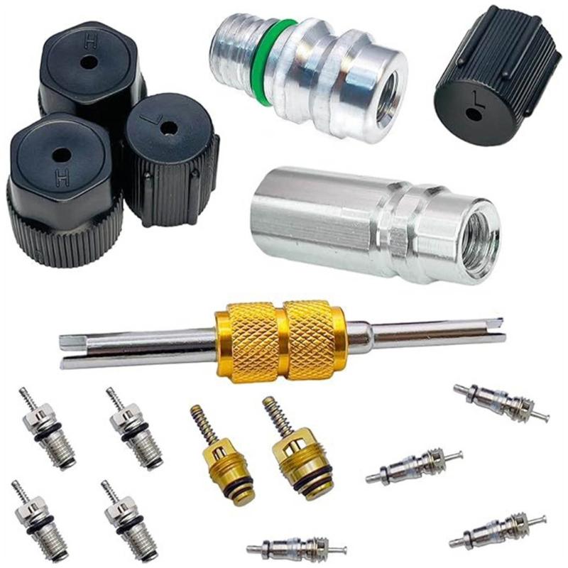 

Air Conditioner Service Tool Valves Cores Assortment Valves Core Remover Air Conditioner Repair Accessory for R12 R134A 1