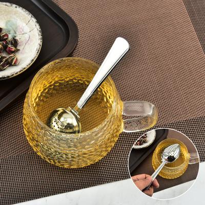 Teesieb aus Edelstahl mit Haken Feine Löcher Tee-Intervallfilter für losen Tee