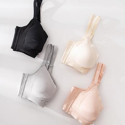 Mulberry Silk Knitted Ultra-light Gathering Bra Smooth Surface Non-marking Gathering Breast Anti-sagging