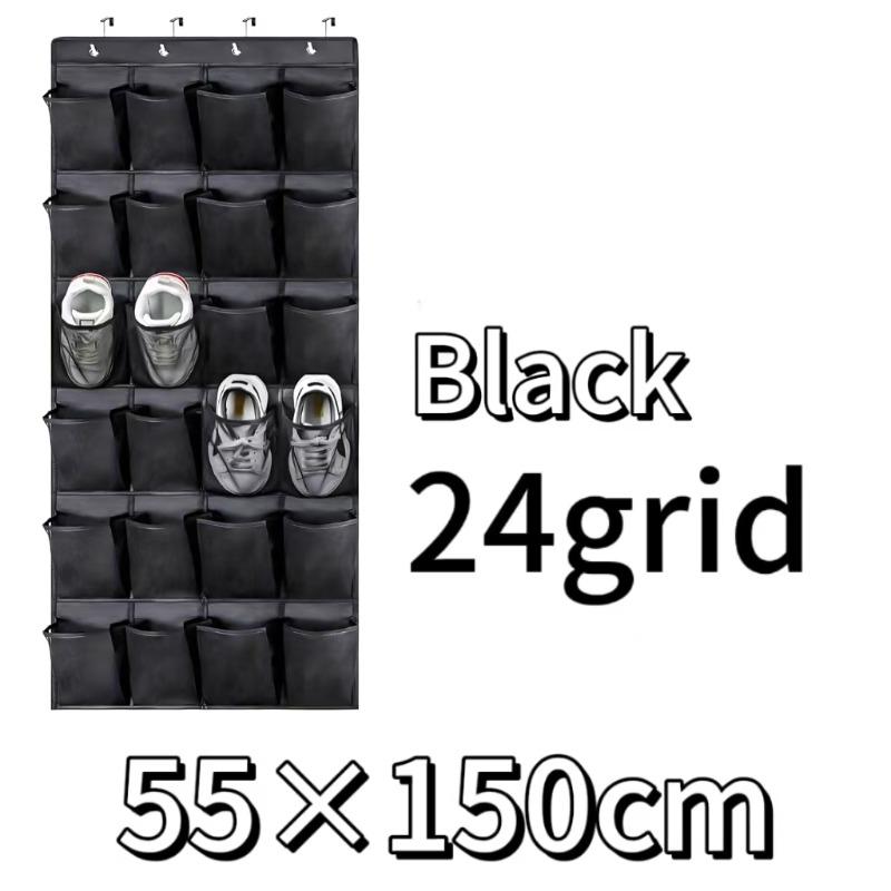 12/24Pockets Over The Door Rack Large Mesh Pockets Hanging Shoe Organizer for Closet Hanging Shoe Rack Holder Hanger Storage Bag