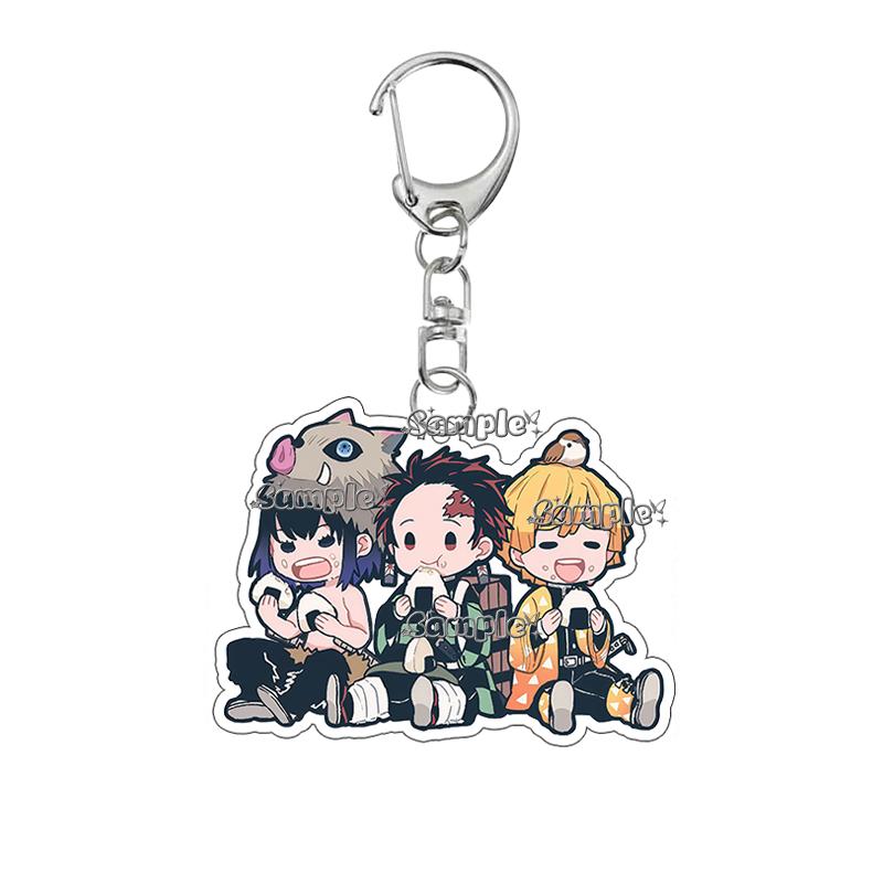 

Anime Acrylic Cartoon Agatsuma Zenitsu Tsuyuri Kanawo Keychain Accessories Bag Keyrings Jewelry Gifts Ornaments Gift for Friends about 5cm