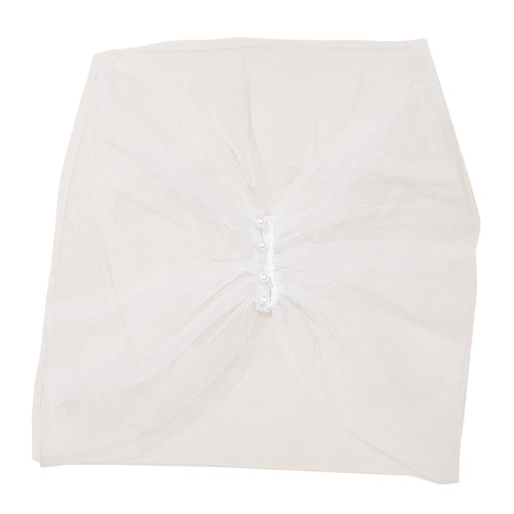 Hochzeitsschal Damen Tüllschal Tüll Hochzeitsstola für Braut Brautstola Wickel Schulterfreier Schal Durchsichtiger Brautschal