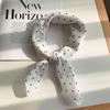 58 Cotton and Linen Small Square Scarves Are Fresh and Breathable, Women's Soft Literary Polka Dot Small Silk Scarves, Summer Scarves