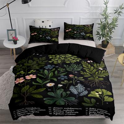 Botanical Art Duvet/Doona Cover Set Single Twin Double Queen King Cal King Size Bed Linen Set