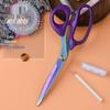 Titanium-Coated Stainless Steel Tailor Scissors with PU Leather Grip for Cutting Cloth and Apparel