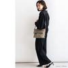 VITAFELICE 10-Pocket Nylon Shoulder Bag for Women, nsb-30012z (Gray Beige)