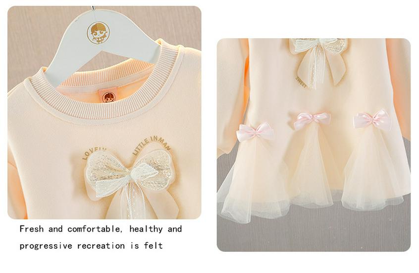 Autumn Long Sleeve Sweatshirt Dress for Girls - Fashionable Spring/Autumn Top