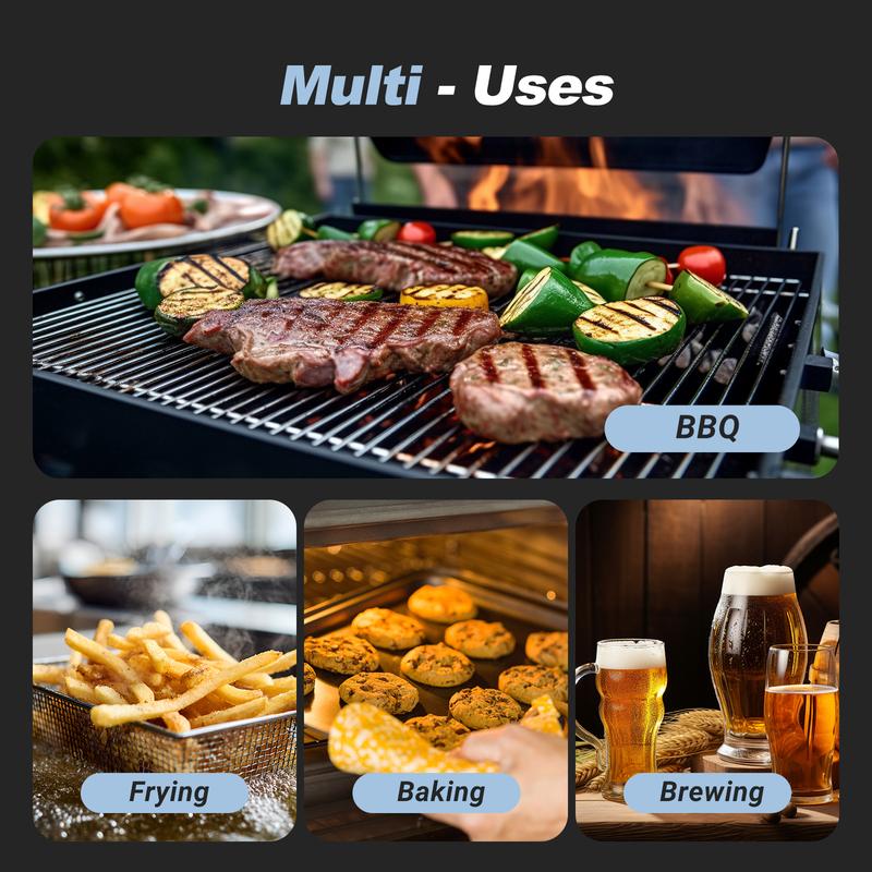 INKBIRD IHT-21K Sofort-Fleischthermometer, 0,5 Sek., IP65 Wasserdicht, K-Sensor, Magnetisch, VA-LCD, für Grillen, Backen, Brauen