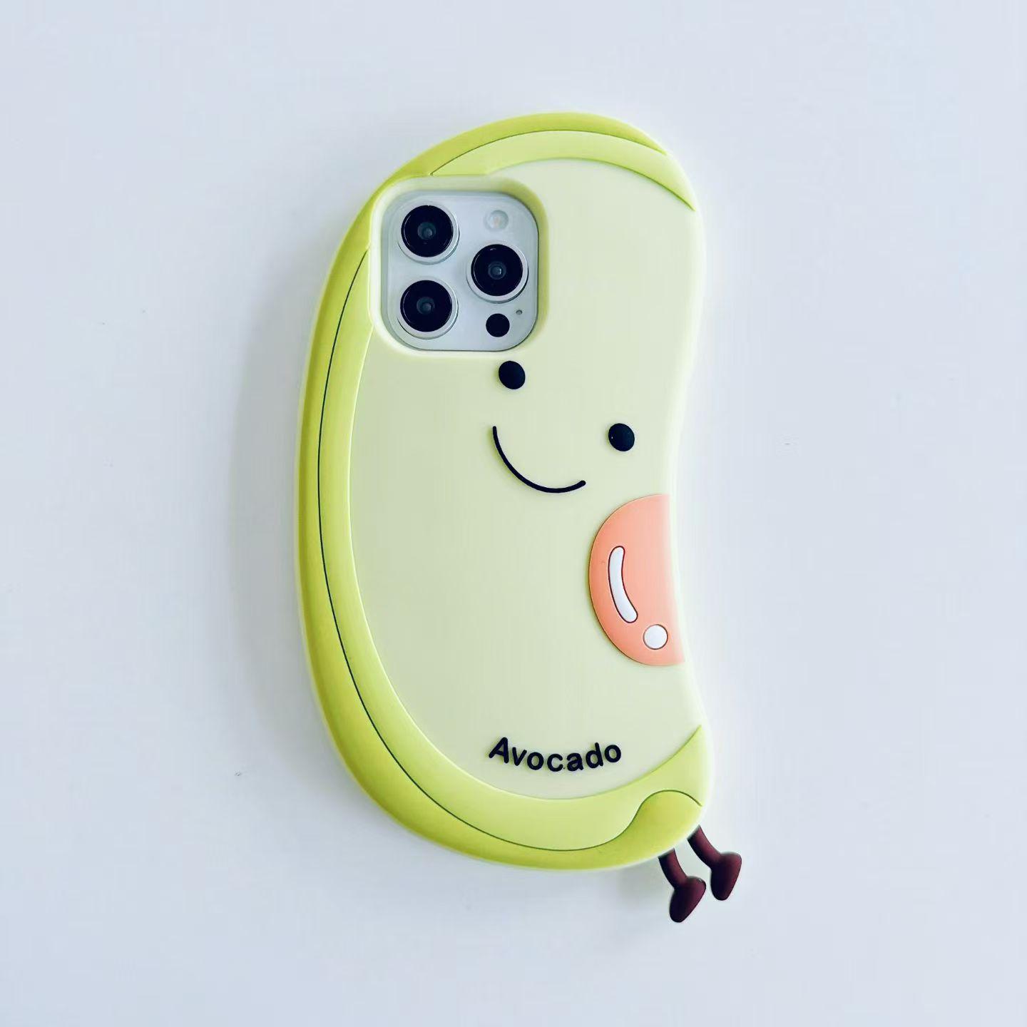 

Cartoon Avocado Emoji Anti-Fall Phone Case for iPhone 12-15 PRO/MAX, 13/14 Compatible iPhone 17 Pro
