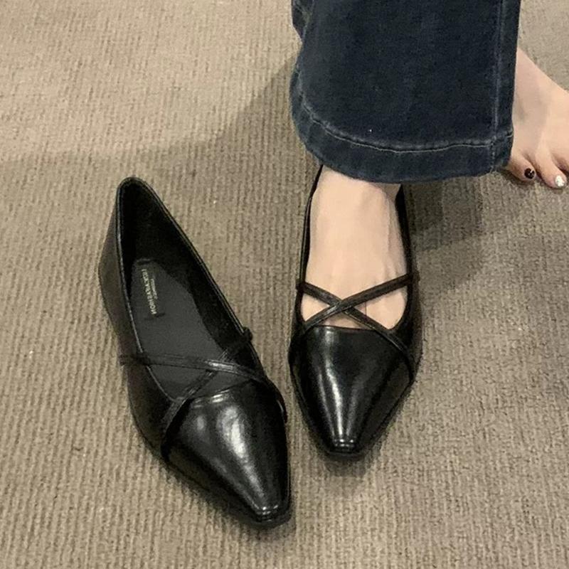 Pointed Toe Flats Shoes Women Fashion Shallow Sandals 2024 Walking Dress Shoes Casual New Fashion Cozy Autumn Sexy Mujer Zapatos