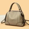 High Quality Genuine Leather Large Capacity Shoulder Crossbody Bag for Women 2026 Luxury Solid Color Cow Leather Female Handbags