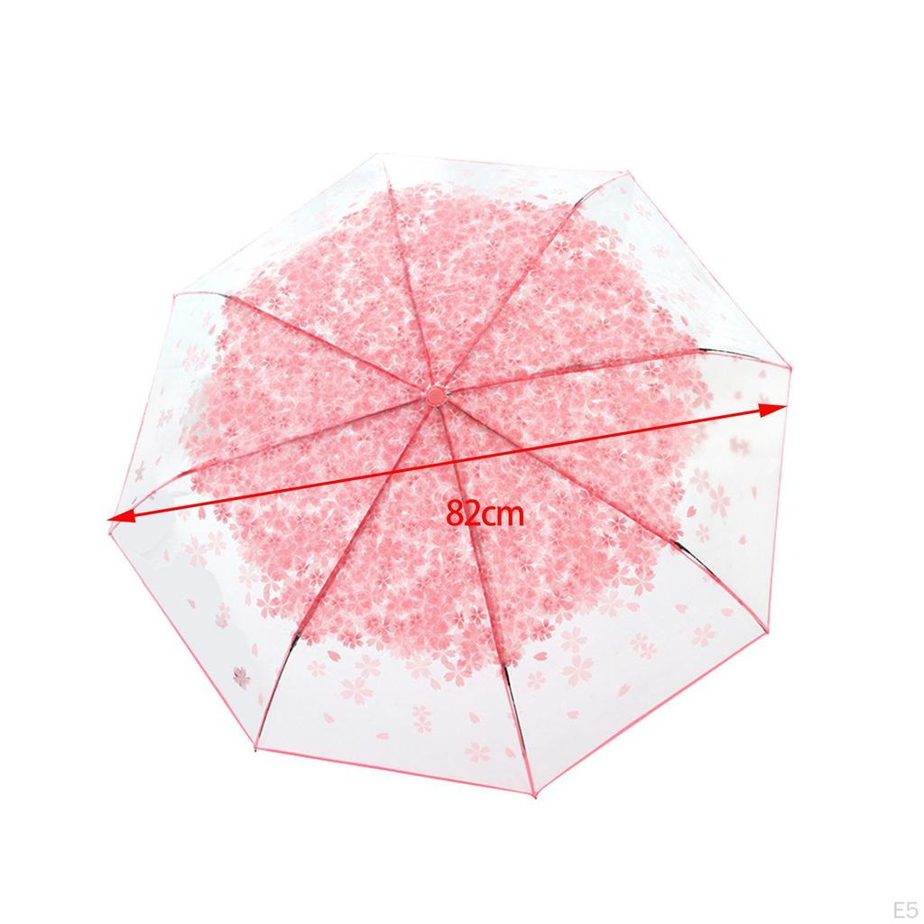 Clear Bladder Screen, Transparent Umbrella, Sweet, Light Women's Dome Foldable Umbrella for