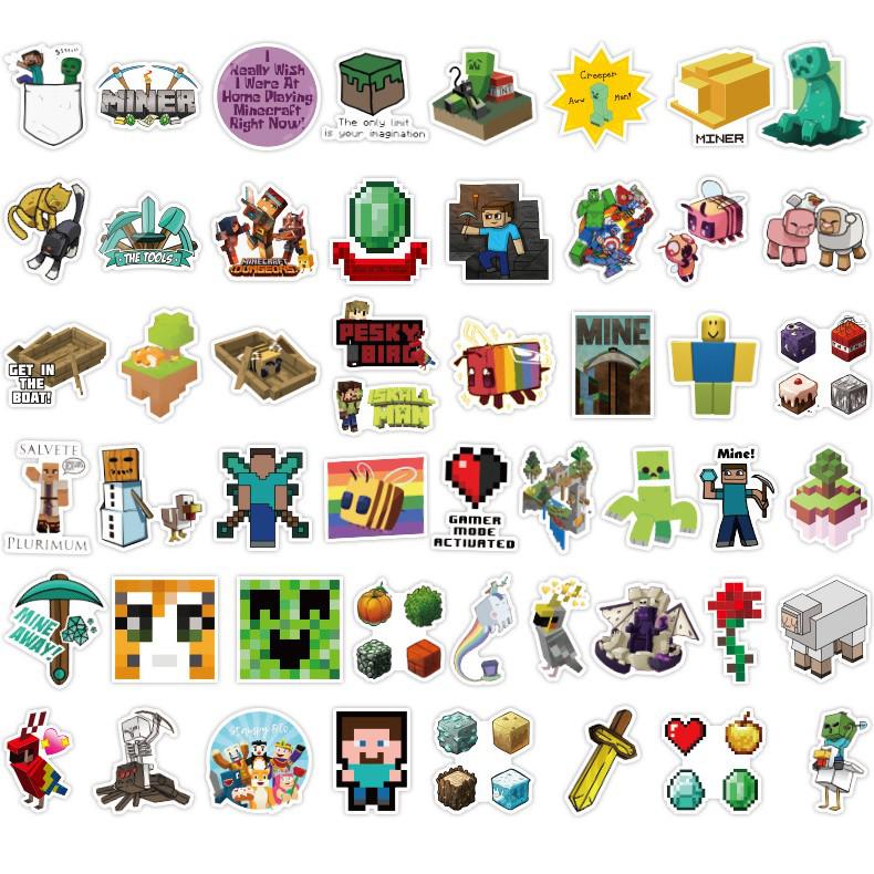 50-100 Waterproof Game Stickers for Luggage, Notebooks, Phones, and Cups