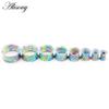 2pcs Baking Alisouy Stainless Paint Steel Screw Ear Flesh Tunnel Plugs Expander Stretcher Double Flared Gauge Piercing Jewelry
