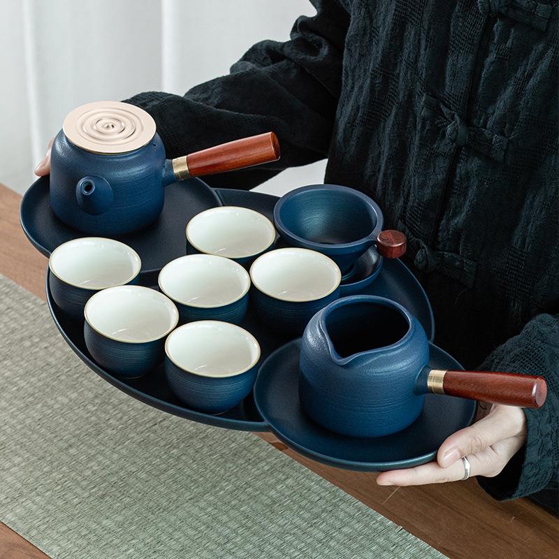 Kung Fu Teeset Haushalt einfach Keramik Trockenbrühteebrett Büro Geschäftsgeschenk
