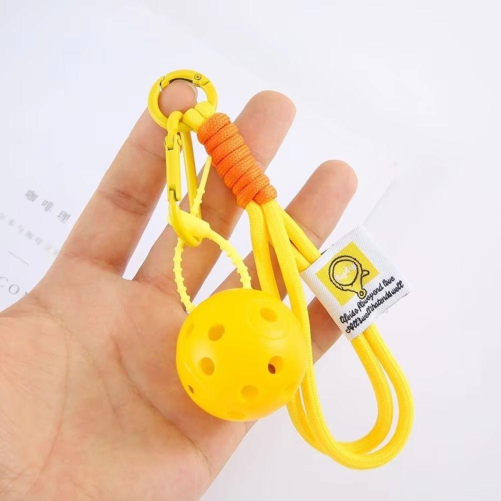 Decorative Pickleball Keyring Bag Charm Sports Keychain Portable Pickball Pendant Car Keychain
