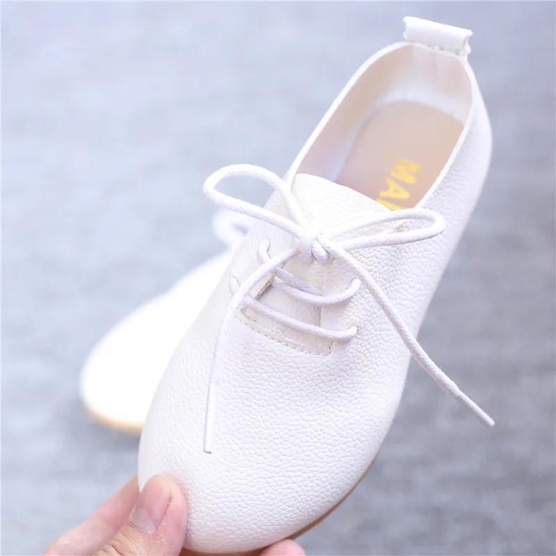 Soft Sole Kid Leather Shoe 2025 Autumn New Versatile Girl Single Shoe Lace Up Loafers Shoe Princess Shoe Mary Jane Shoe Kid Shoe