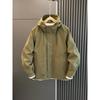 Men's Cotton-Padded Windbreaker: Hooded, Solid Color, Casual Loose-Fit Jacket for Autumn/Winter