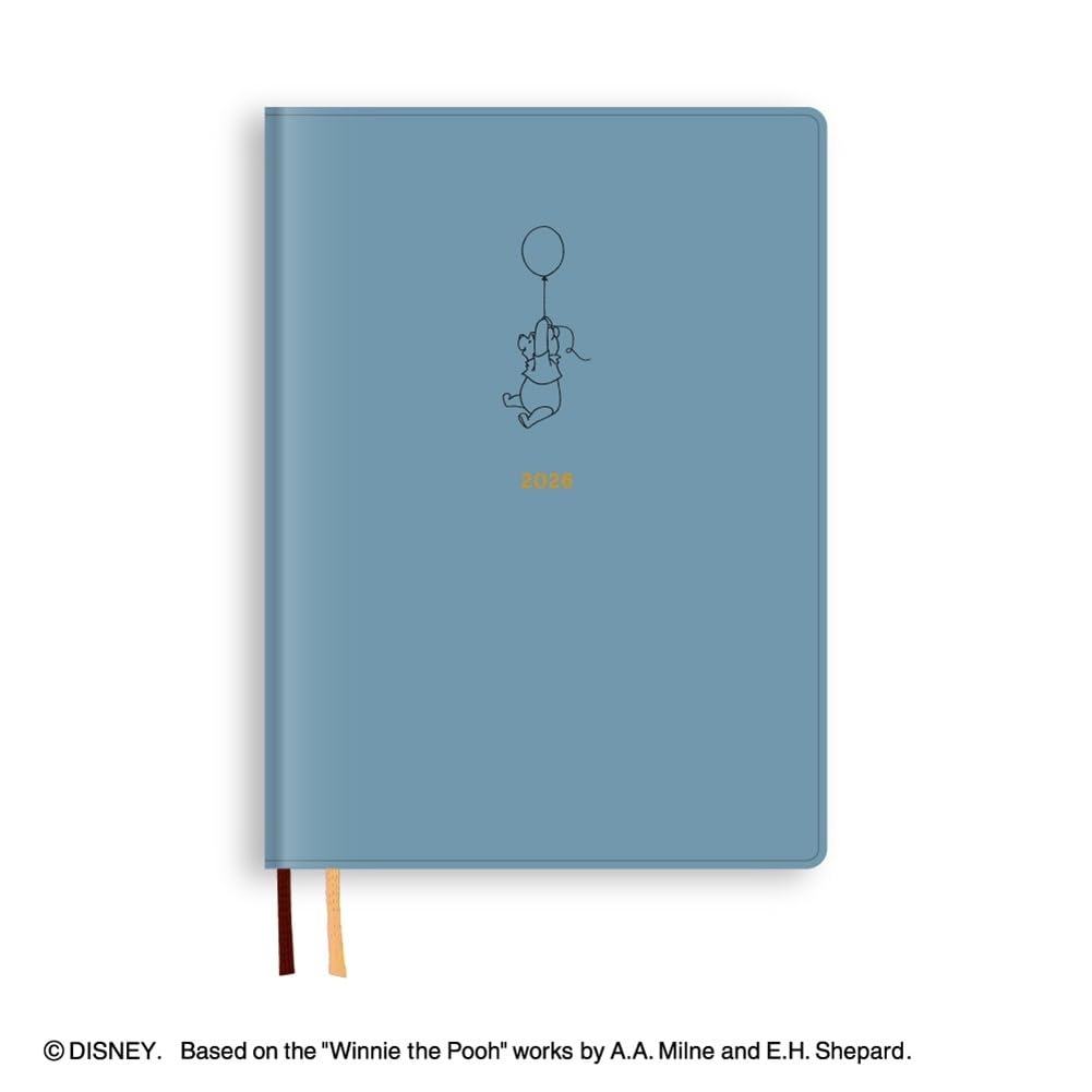 Daigo 2026 Disney Weekly Winnie the December 2025 Start Planner, Left, B6, Pooh, Blue, E6208,