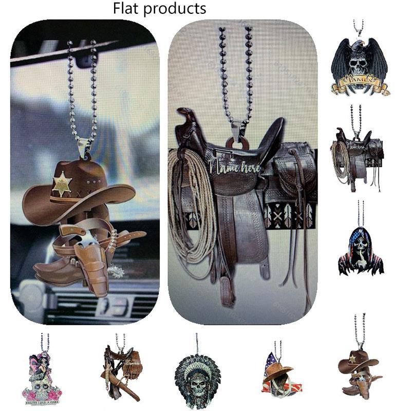 Denim Boot Retro Acrylic Car Hanging Ornament Auto Accessory Festive Home Decor
