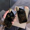 Fantastic Black Cat For Samsung A 31 32 A33 A34 35 14 A15 13 A16 25 26 50 52 53 54 55 56 70 71 72 73 Golden glass phone case