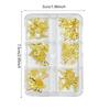 6Grids 3D Metal Stars Bowknot Butterfly Nail Art Charms Gold/Silver Starlight Rivets Nails Decorations Manicure Sequins Accessor