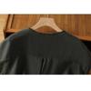 Women Solid Color Ruffle Linen Cotton Shirt Casual Cap Sleeve Breathable Summer Blouse