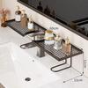 Faucet Holder U-Shaped Large Capacity Design Organizer No Drilling Waterproof Rust-Proof Drainage Rack for Toothbrushes Cups Facial Cleanser