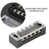 5pcs Dual Row 5 Positions 600V 15A Screw Terminal Block+10 Pre Insulated Terminal Barrier Strip