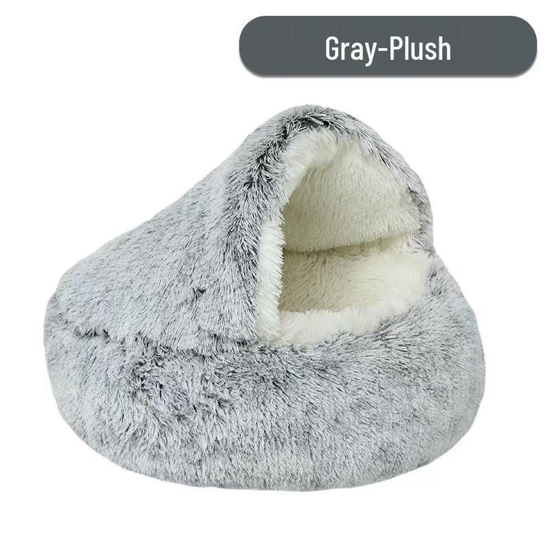 Cozy Semi-Enclosed Winter Pet Nest for Dogs & Cats