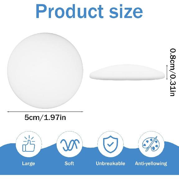 12 Pcs Door Stoppers Door Stops Wall Protector Door Knob Wall Shield White Silicone Doors Protector Round Walls Shield Cushion Doors Knob Walls