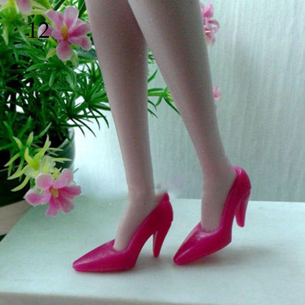 Colorful Foot Length 2.2cm Female Doll Shoes Accessories 1/6 Dolls Boot High Heels Shoes