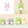 Cute Green Frog Plush Toy Keychain Short Plush Stuffed Animal For Bags And Weddings