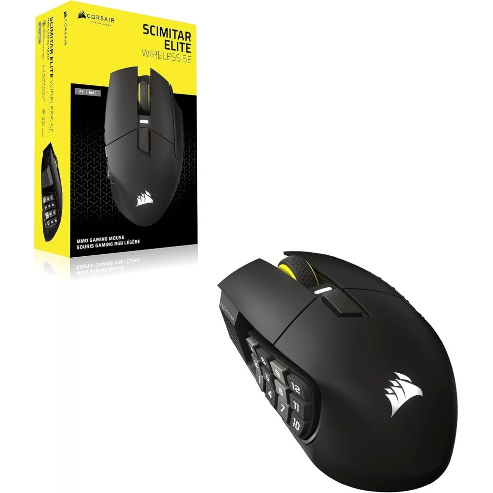 Corsair Scimitar Elite Wireless Se Mmo Wireless Gaming mouSe 16 Programmable 33k