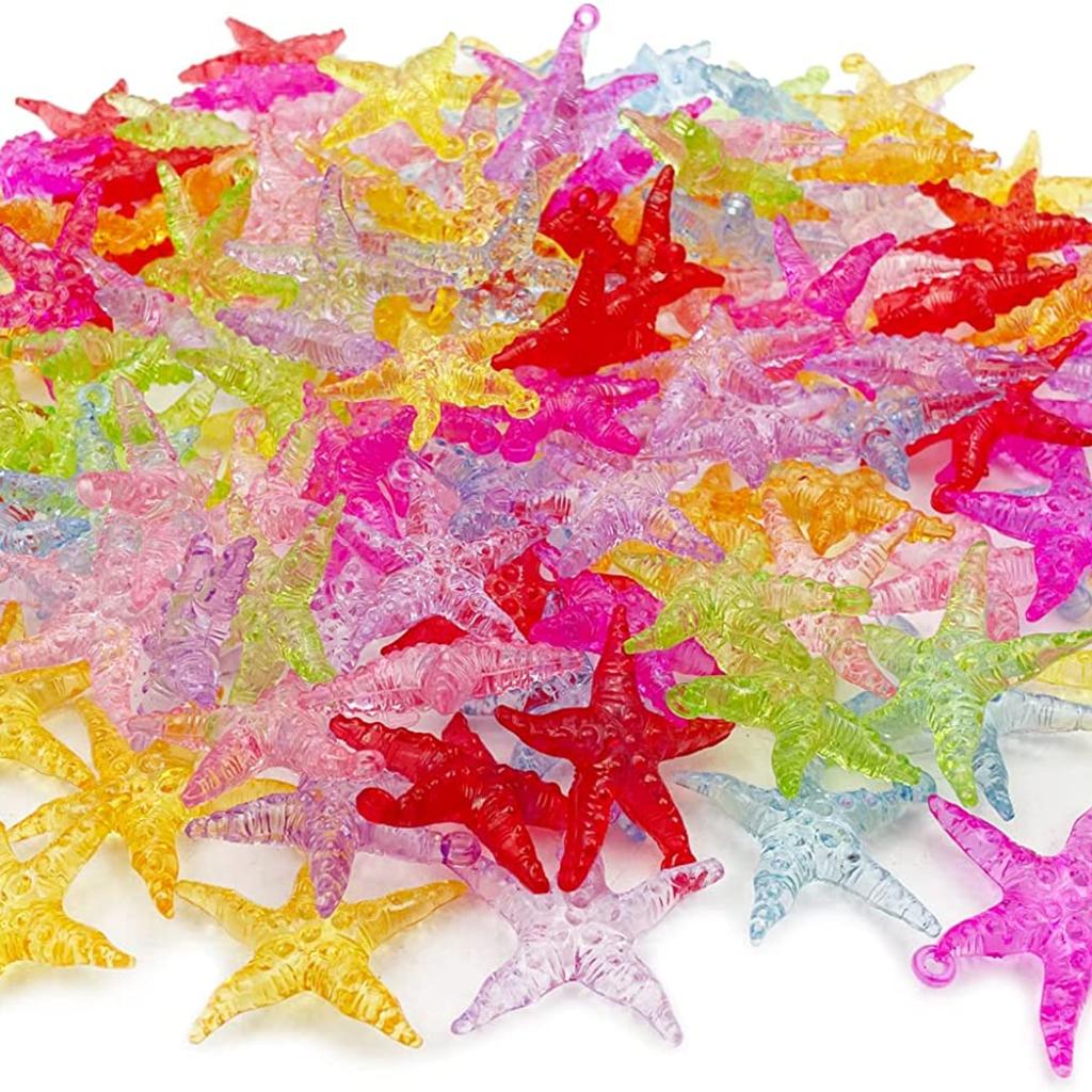 Cristal din piatră prețioasă acrilică în diverse culori, temă de plajă, umplutură de vază cu stea de mare, favor de petrecere, decor de nuntă, centru de vază de masă