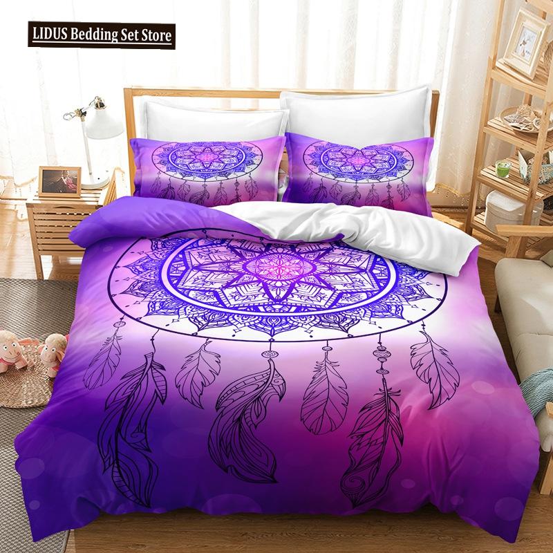 Traumfänger Bettbezug Set King Queen Größe Tribal Exotisch Floral Böhmischer Stil Polyester Bettwäsche Set Für Kinder Mädchen Junge Jugendliche