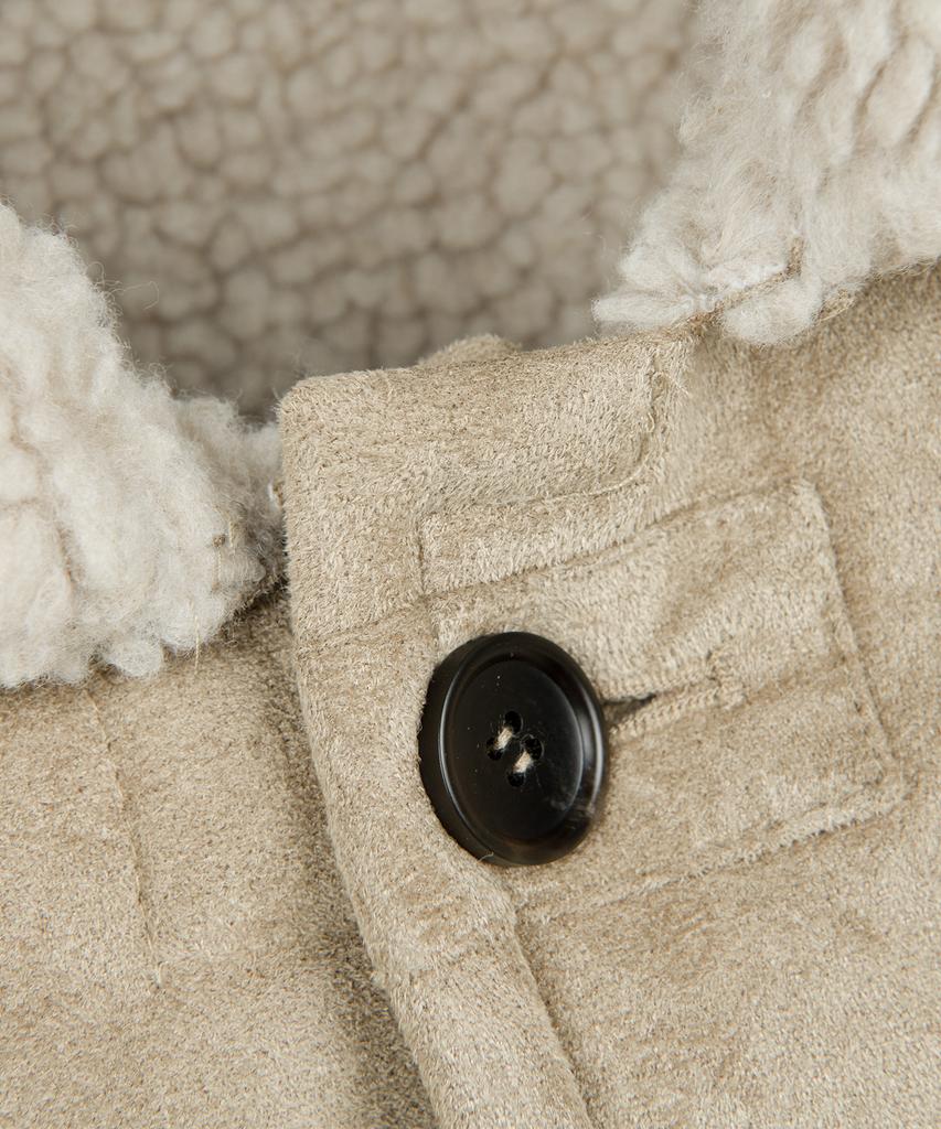 Place Studio Reversible Suede Oversized Shearling Shearling Jacket Jumper