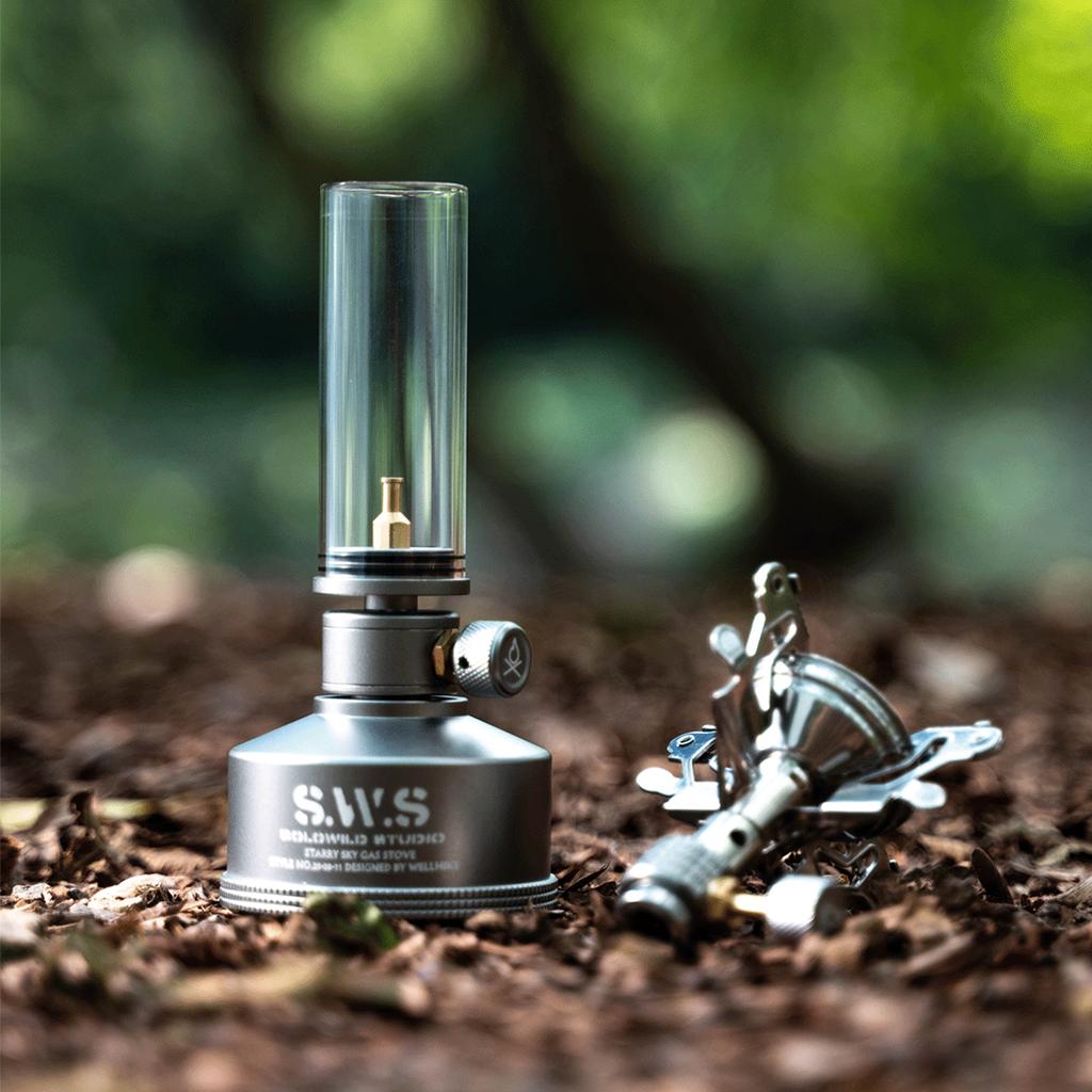 Gas Tank Lamp with Gas Burner Gas Atmosphere Lamp Energy-saving Candle Lantern Aluminum Alloy for Outdoor Fishing Camping Hiking
