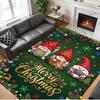 Weihnachtlich bedruckter quadratischer Teppich, weich, rutschfest, für Schlafzimmer, Weihnachtsgeschenk