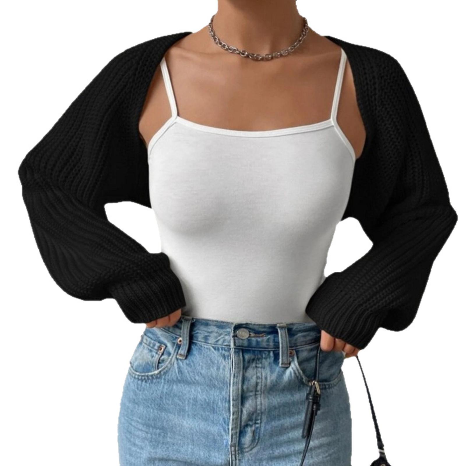 

Вязаный Кардиган Свитер Для Женщин, Свободный Пальто Средней Длины В , Большого Размера, Повседневный XXL чёрный