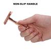 Men Manual   Zinc Alloy NonSlip CloseFitting DoubleSided Blade Shaving Knife(Silver )