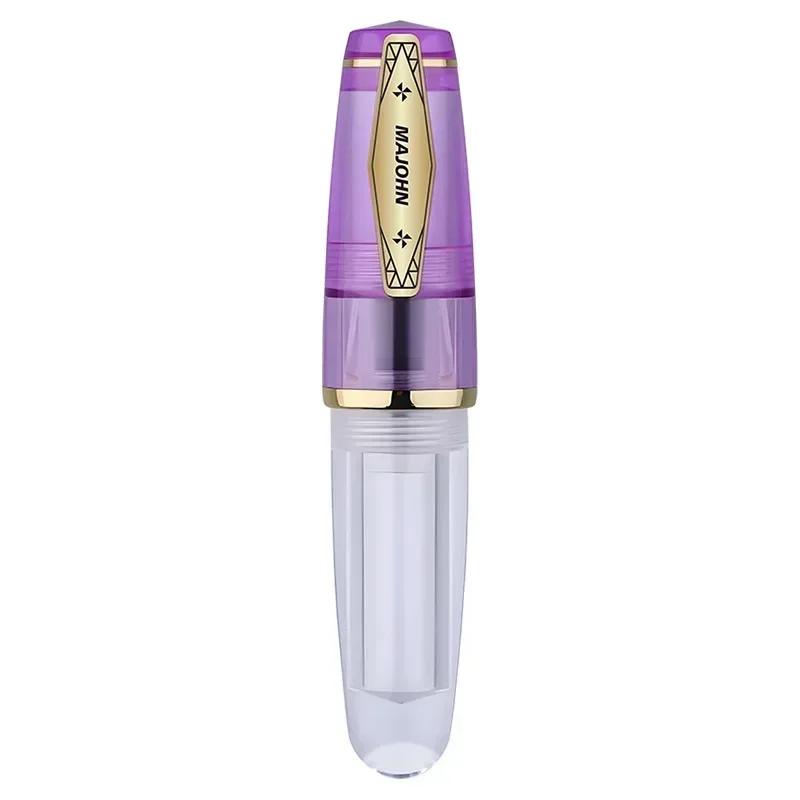 MAJOHN Q3 Short Fountain Pen Color Transparent Cute with Gold Plated Point Exquisite Small Fat Pens Stationery Supplies