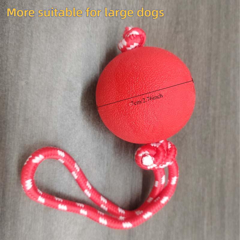 1pc Indestructible Rubber Dog Chew Ball - Perfect for Cleaning Teeth & Keeping Your Dog Entertained!
