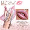 Fine Glitter Lipstick, Quicksand Gold Lipstick, Moisturizing Silky Mermaid Girl Pink, Long-lasting Waterproof, Grapefruit Orange