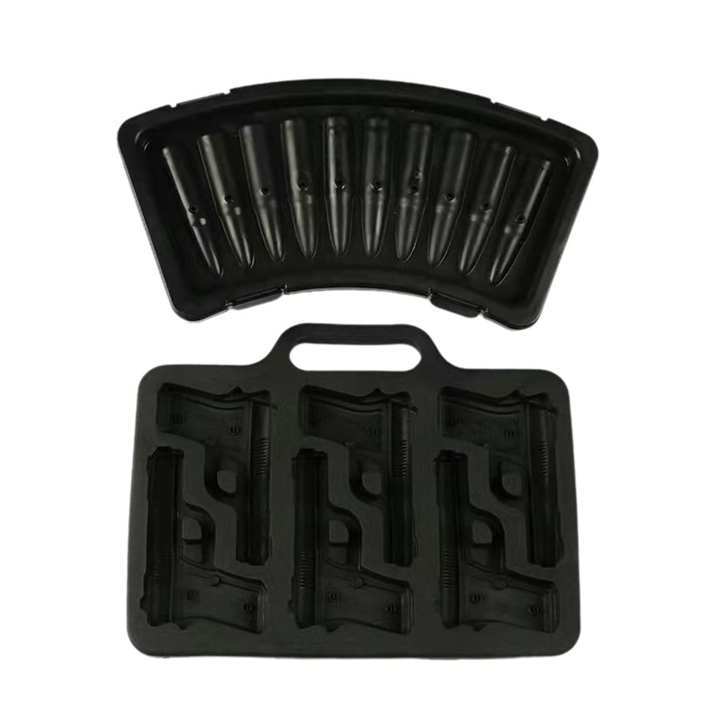 Innovative Ice Maker Flexible Ice Cube Molds Handgun/Bullet Shape Silicone Ice Cube Tray Silicone Ice Cube Maker for Ice
