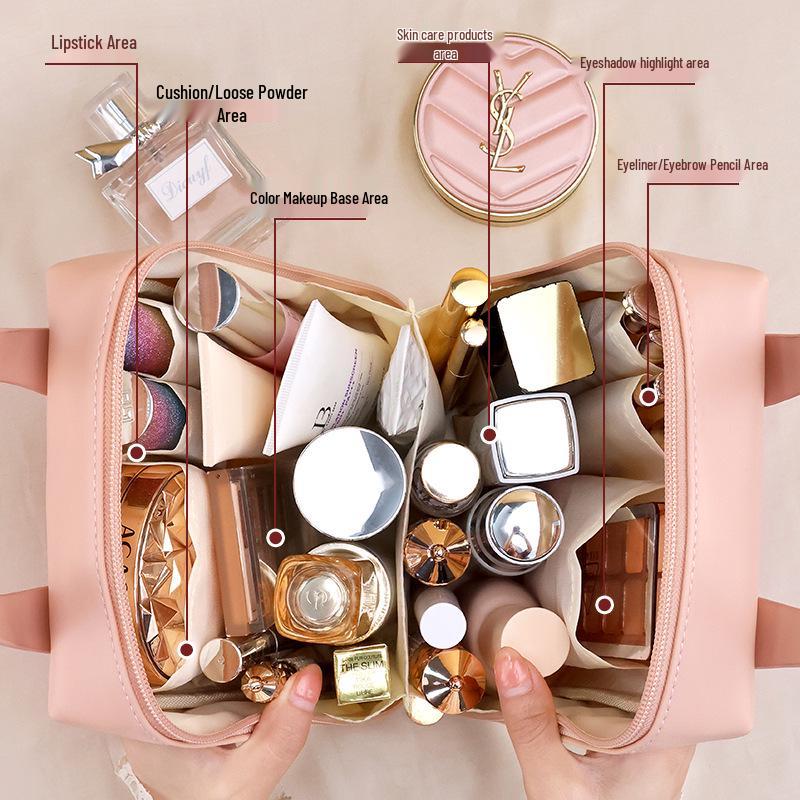 Trousse à Cosmétiques de Luxe Grande Capacité – Élégante Trousse de Toilette de Voyage